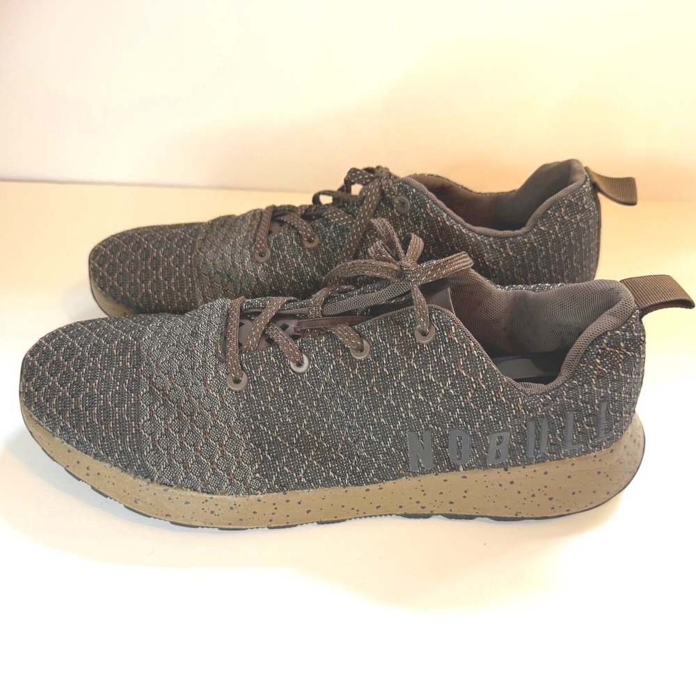 NOBULL KNIT Runner Men 11 Brown Speckled Sole Crossfit Training Shoes Sneaker